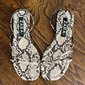 Zara Animal print sandals